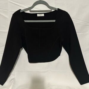 Aritzia Babaton sculpt knit bustier - Black size L